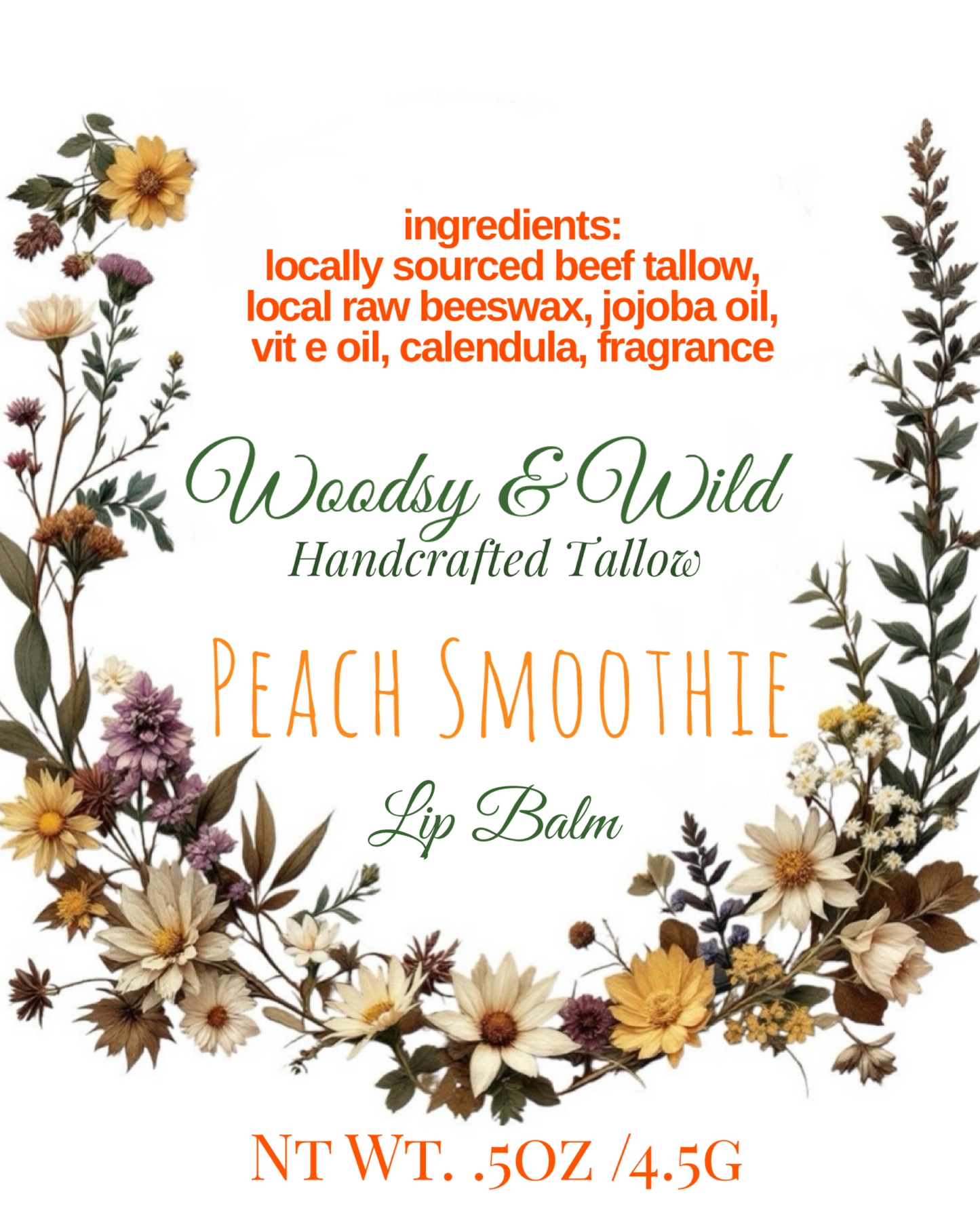 Peach Smoothie Lip Balm Stick 4.5g