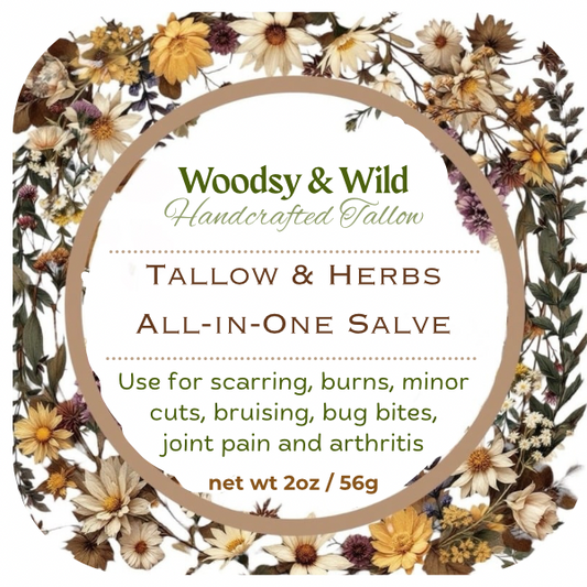 Tallow & Herbs Healing and Pain Salve 2oz