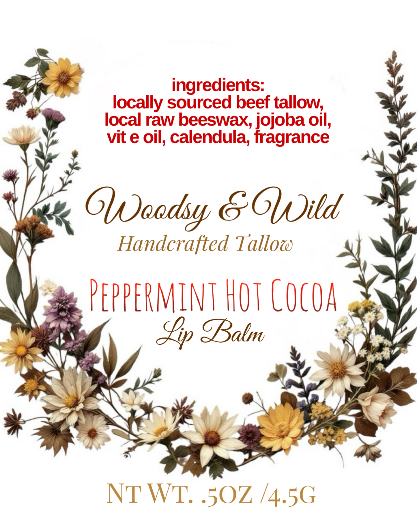 Peppermint Hot Cocoa Lip Balm Stick 4.5g