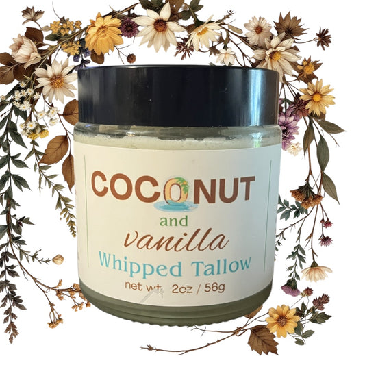 Coconut Vanilla Whipped Tallow Butter 2oz