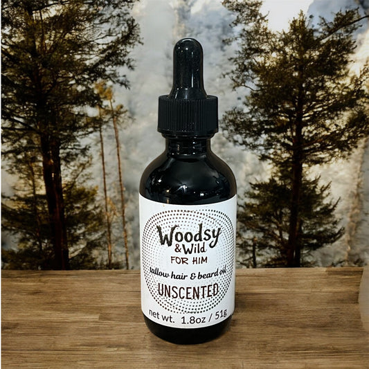 Unscented Men's Hair and Beard Oil