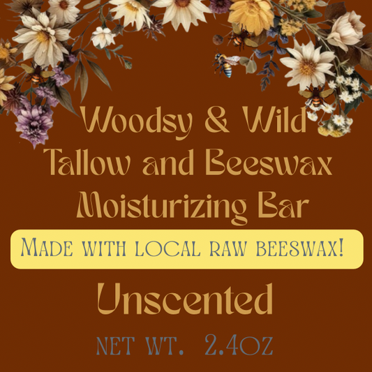 Unscented Tallow & Beeswax Moisturizing Bar 2.4oz
