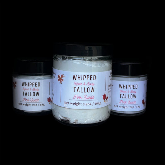 Pink Suede Whipped Tallow Balm 4oz