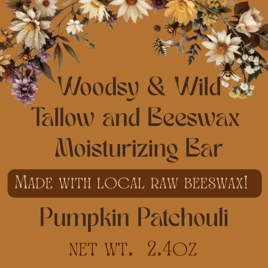 Pumpkin Patchouli Tallow & Beeswax Moisturizing Bar 2.4oz